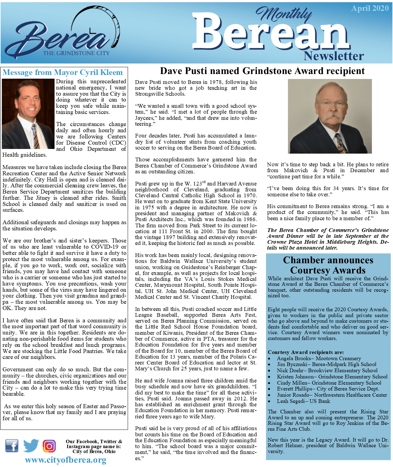 april newsletter cover