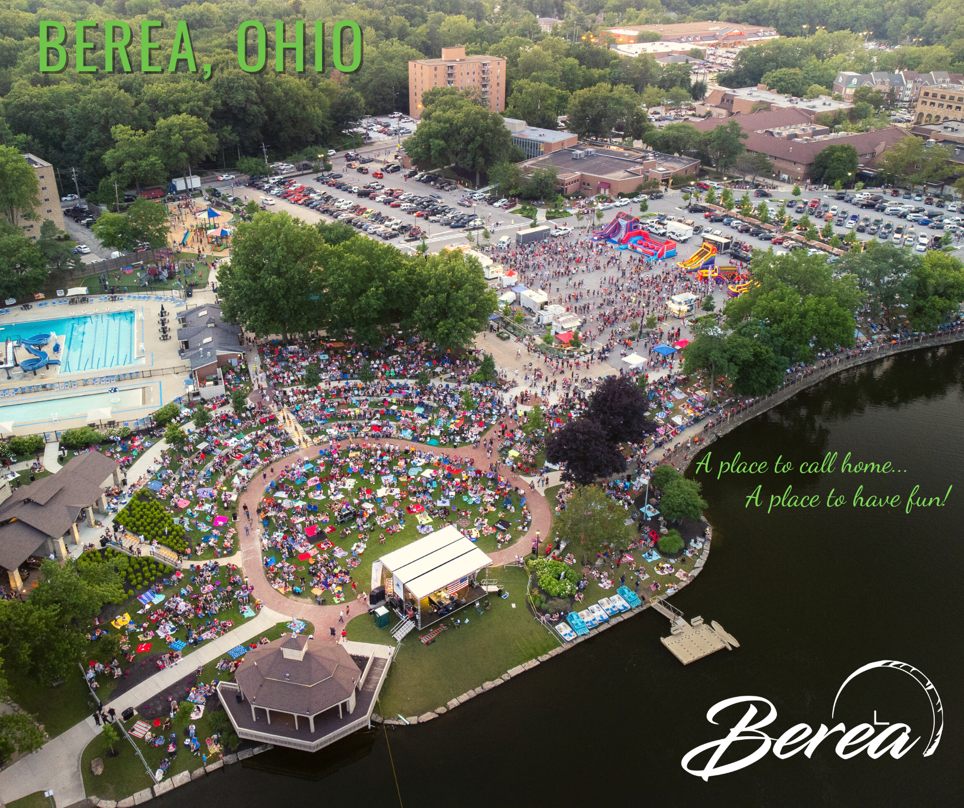Drone view photo of Coe Lake Park