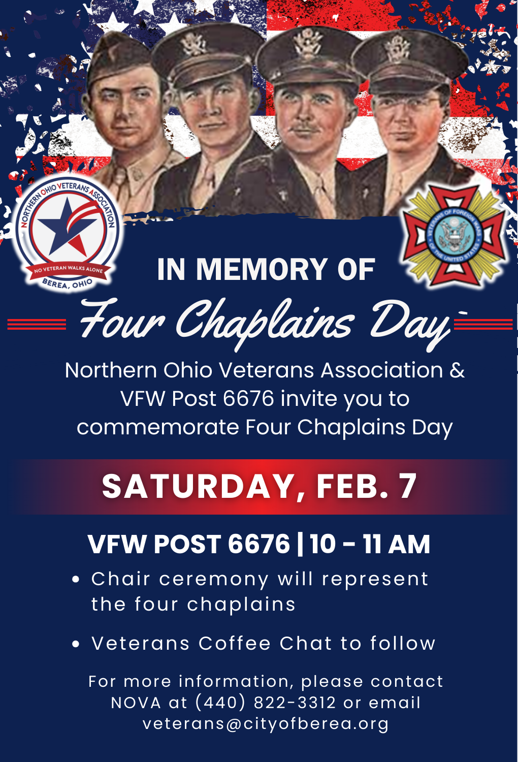 Four Chaplains Day Event Flyer